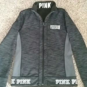 PINK Reversible Marled Grey/Black Jacket M